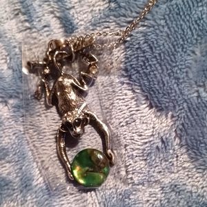 Monkey w/ dichroic glass ball